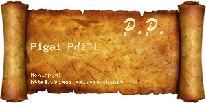 Pigai Pál névjegykártya